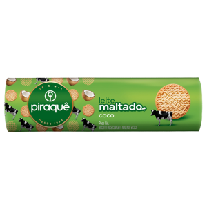 Biscoito de leite maltado coco 132g Piraquê