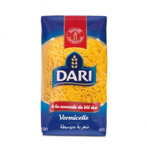 Vermicelle moyen à la semoule de blé dur – Dari – 500 g