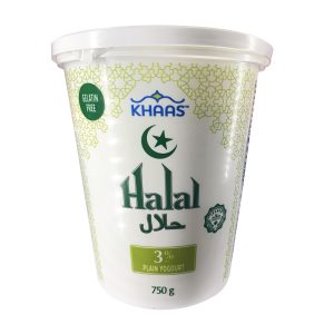 Yogourt naturel sans gélatine, 3% – Khaas – 750 g