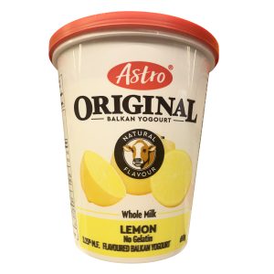 Yogourt naturel sans gélatine, citron Astro 650 g