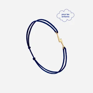 LE VENT A LA FRANCAISE – Éclair Enfant – Bleu Nuit – Plaqué Or